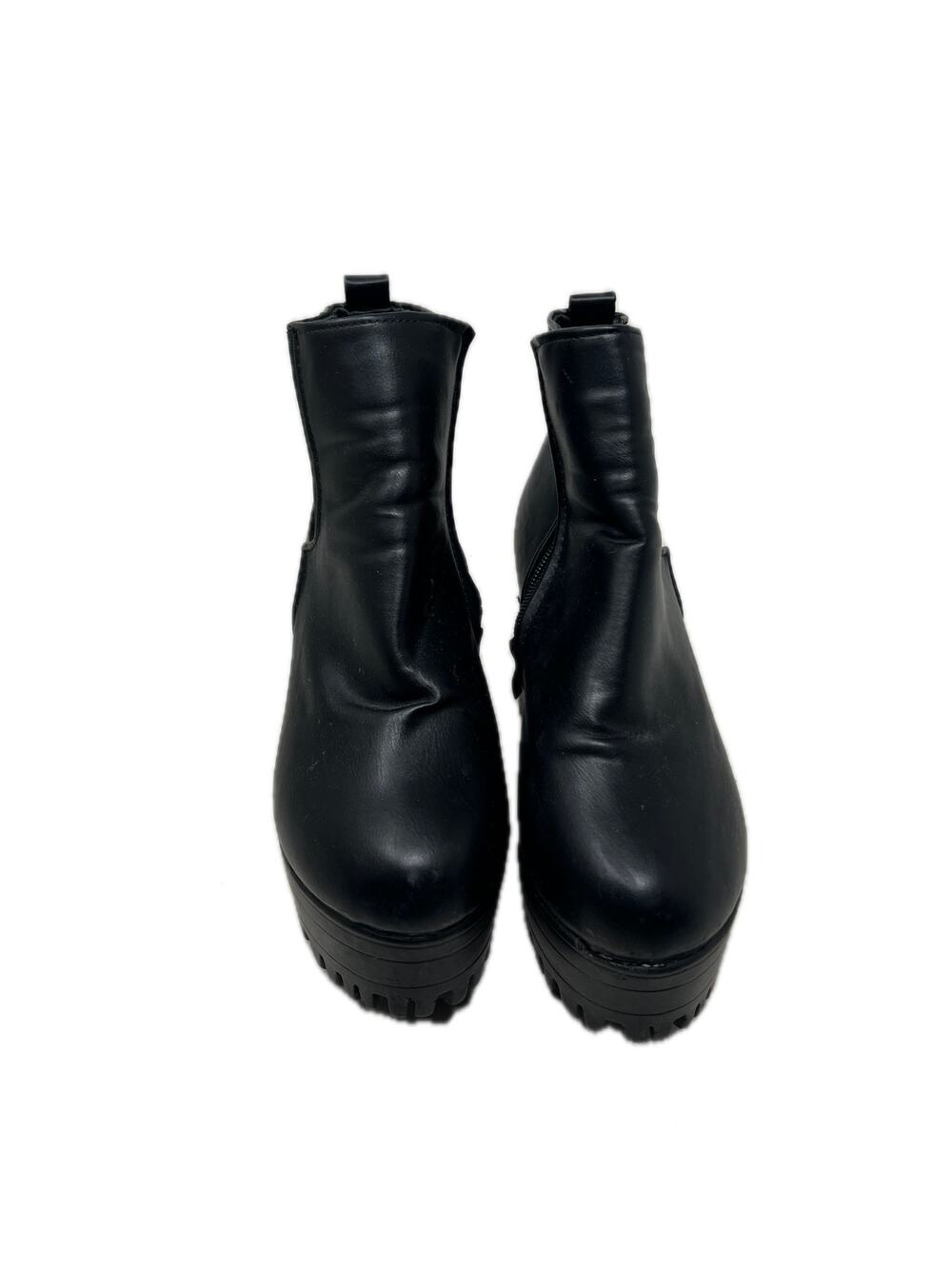 Round Toe Block Chunky Platform Boots Woman US 10 CH 40